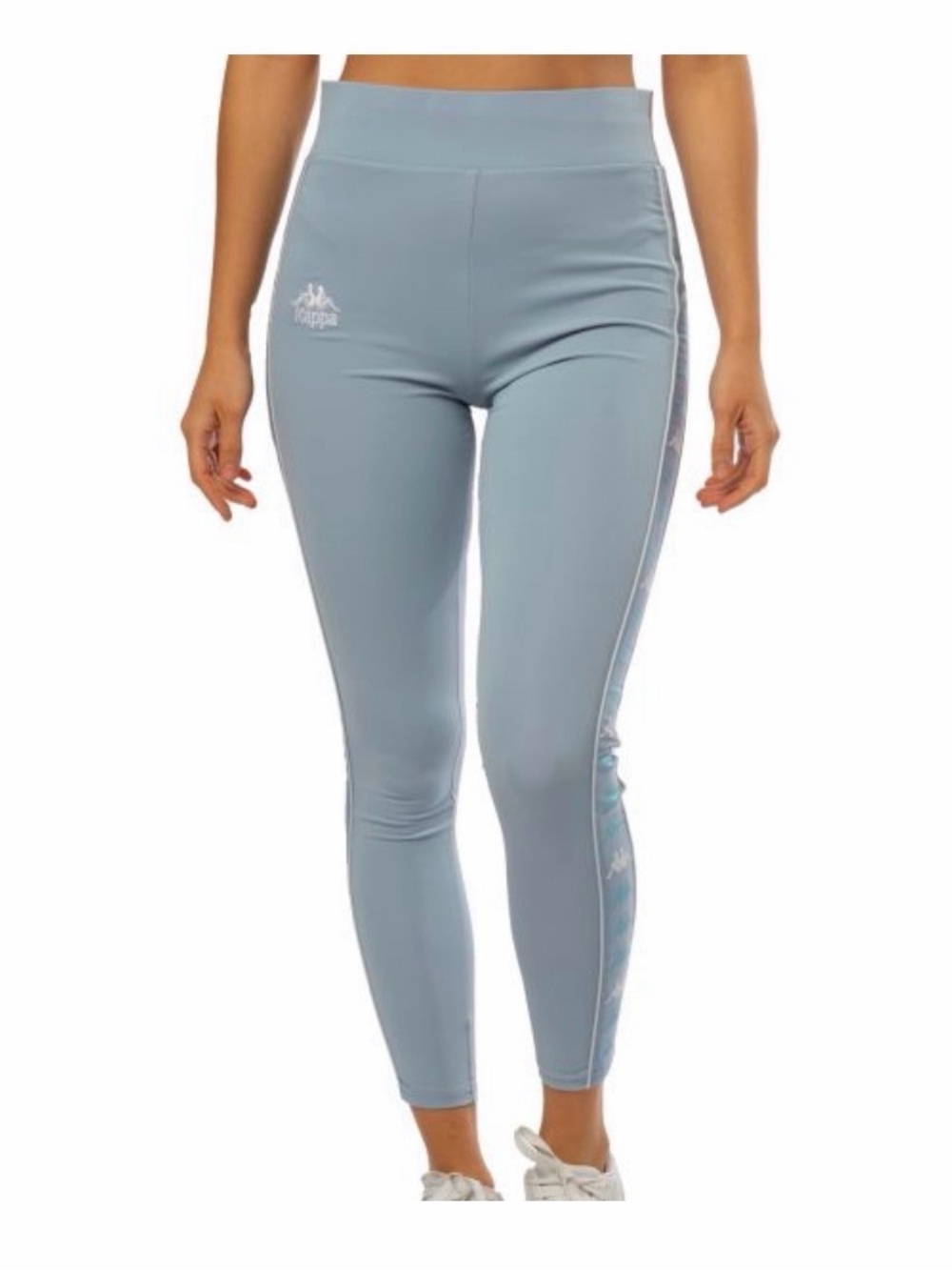 Kappa Women's Pale Blue High-Waist Logo Leggings